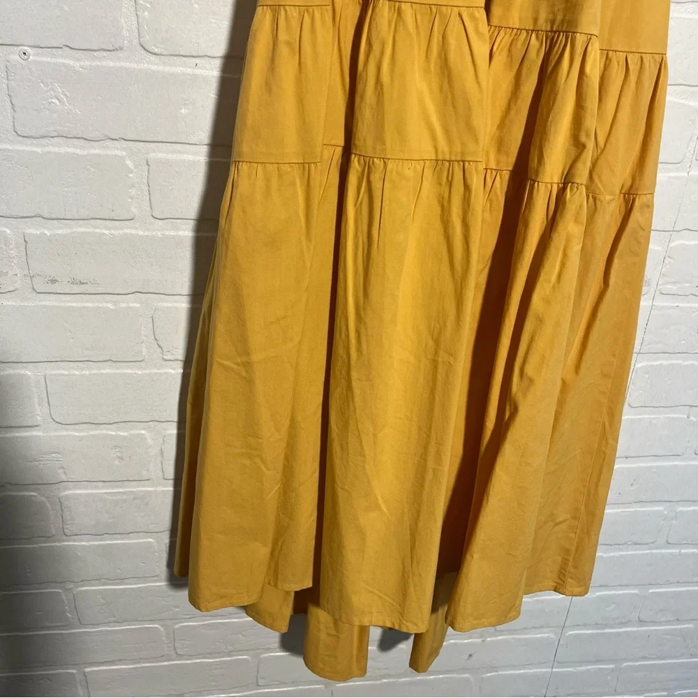 Moon River Dress Tie Open Back Tiered Midi Dress Long and Flowy Size Small - Picture 6 of 11